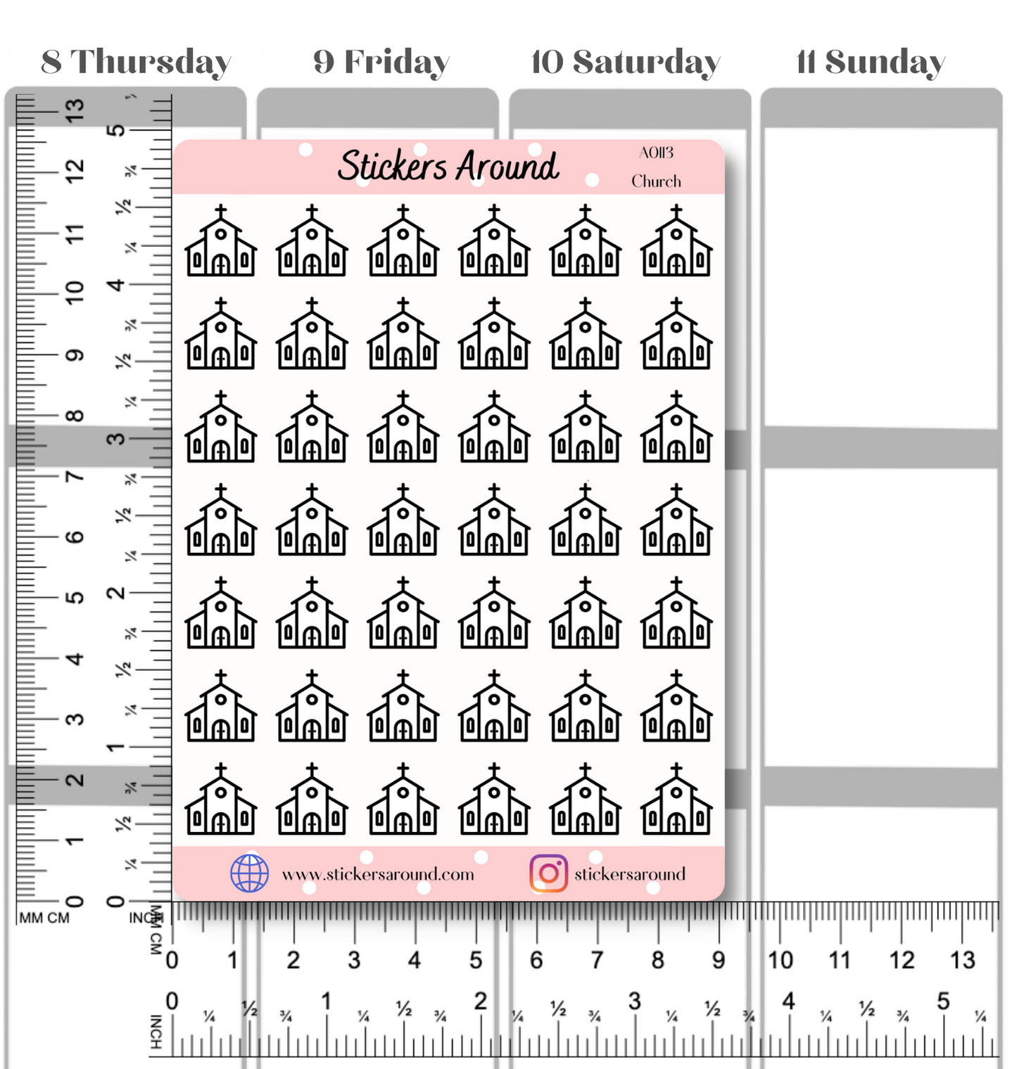 Church Icon Planner Sticker