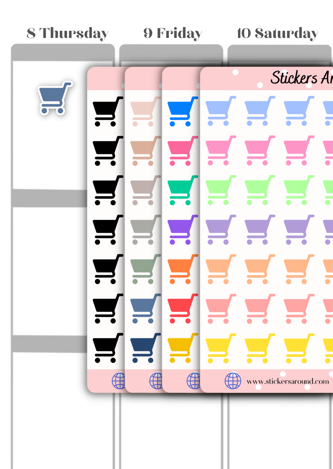 Trolley mini Icon stickers