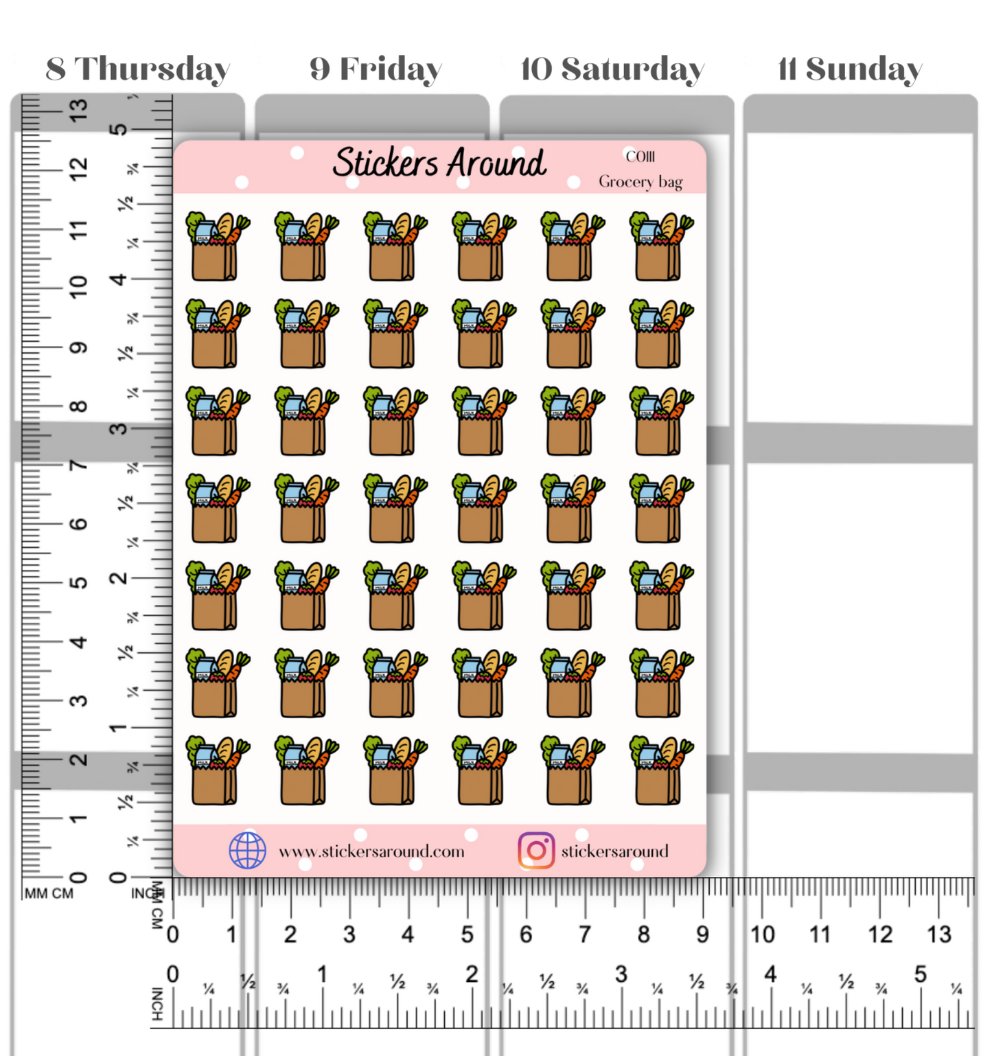 Grocery Bag Icon Planner Sticker