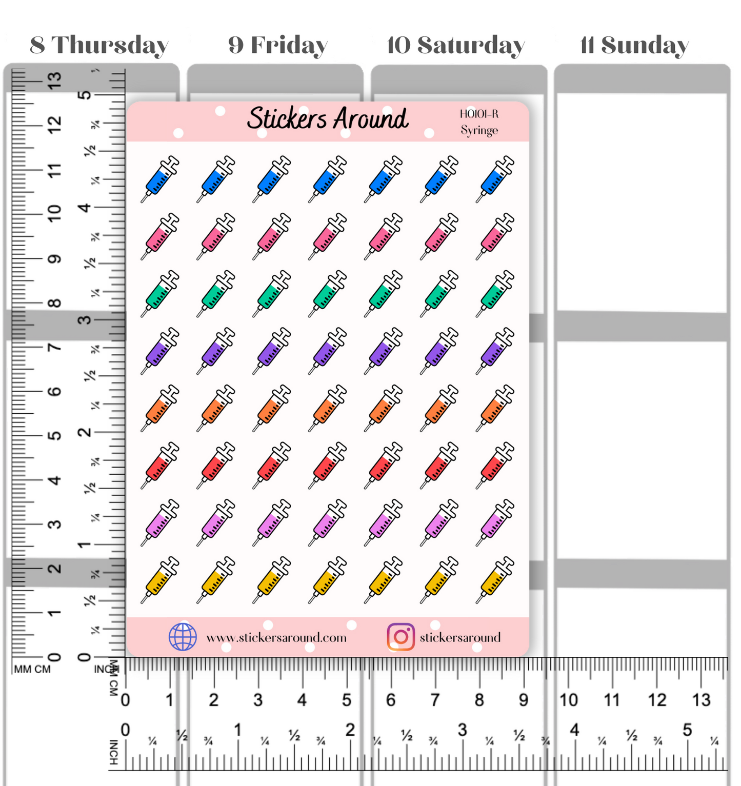 Syringe Planner Stickers