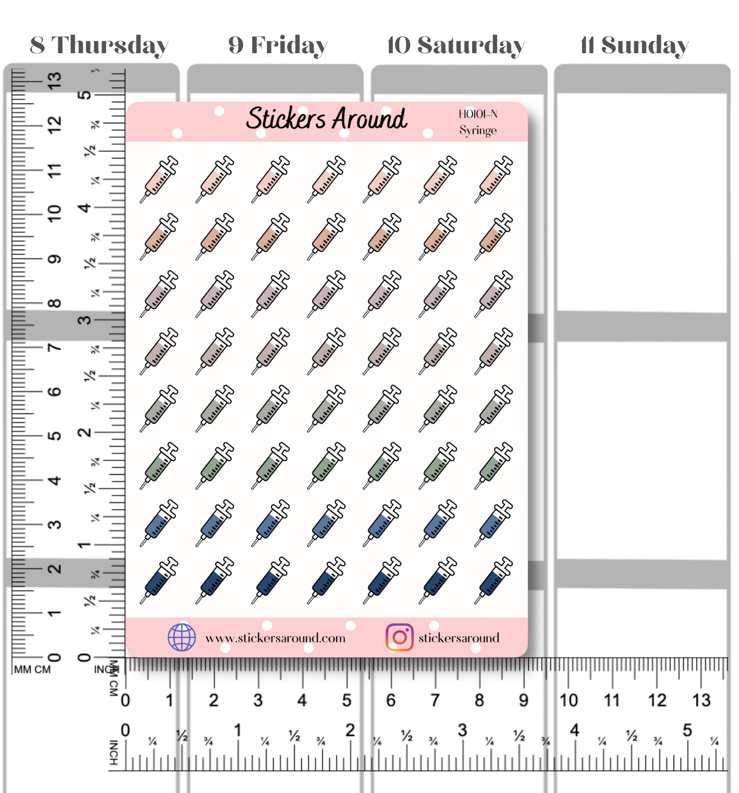 Syringe Planner Stickers