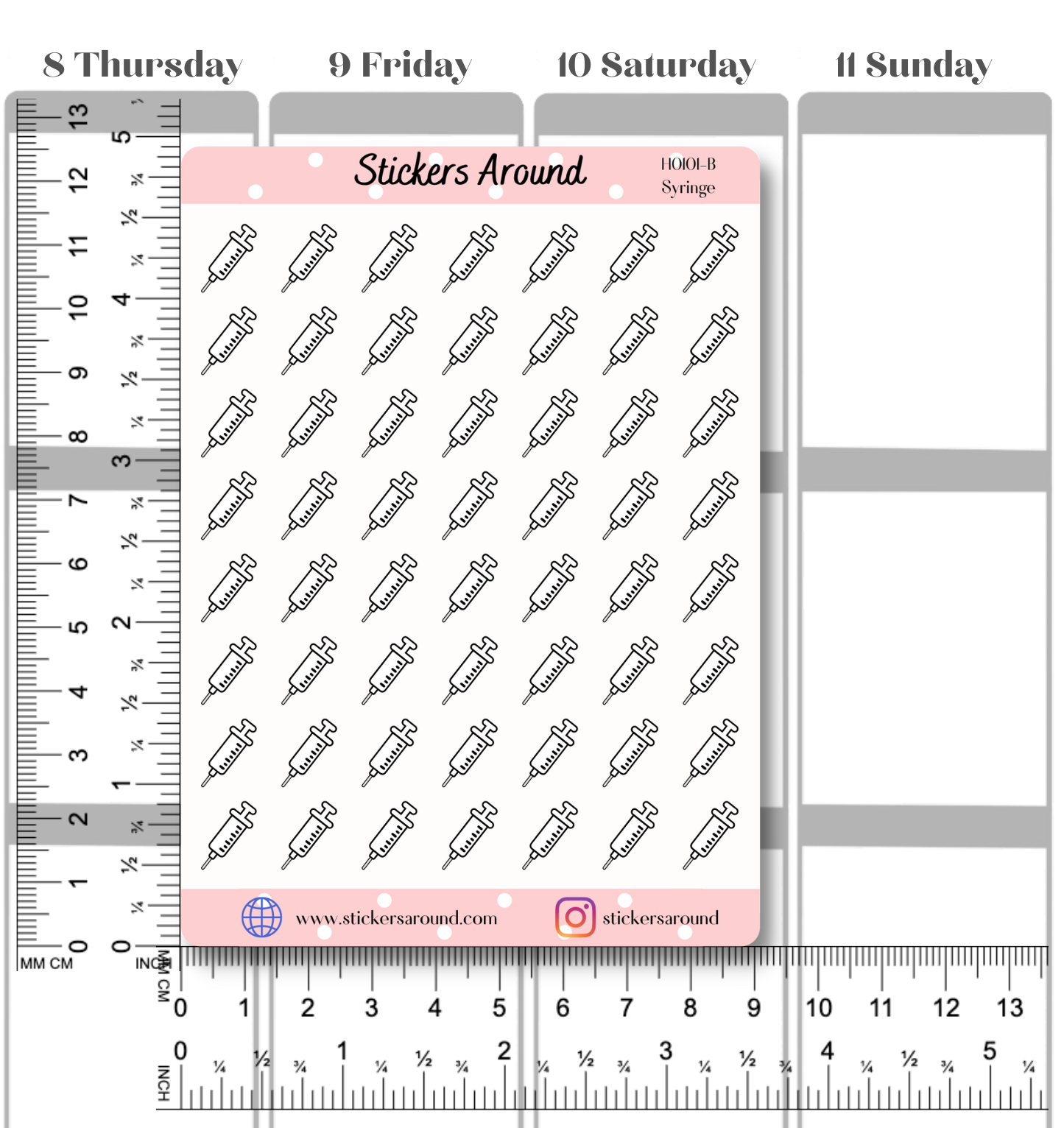 Syringe Planner Stickers