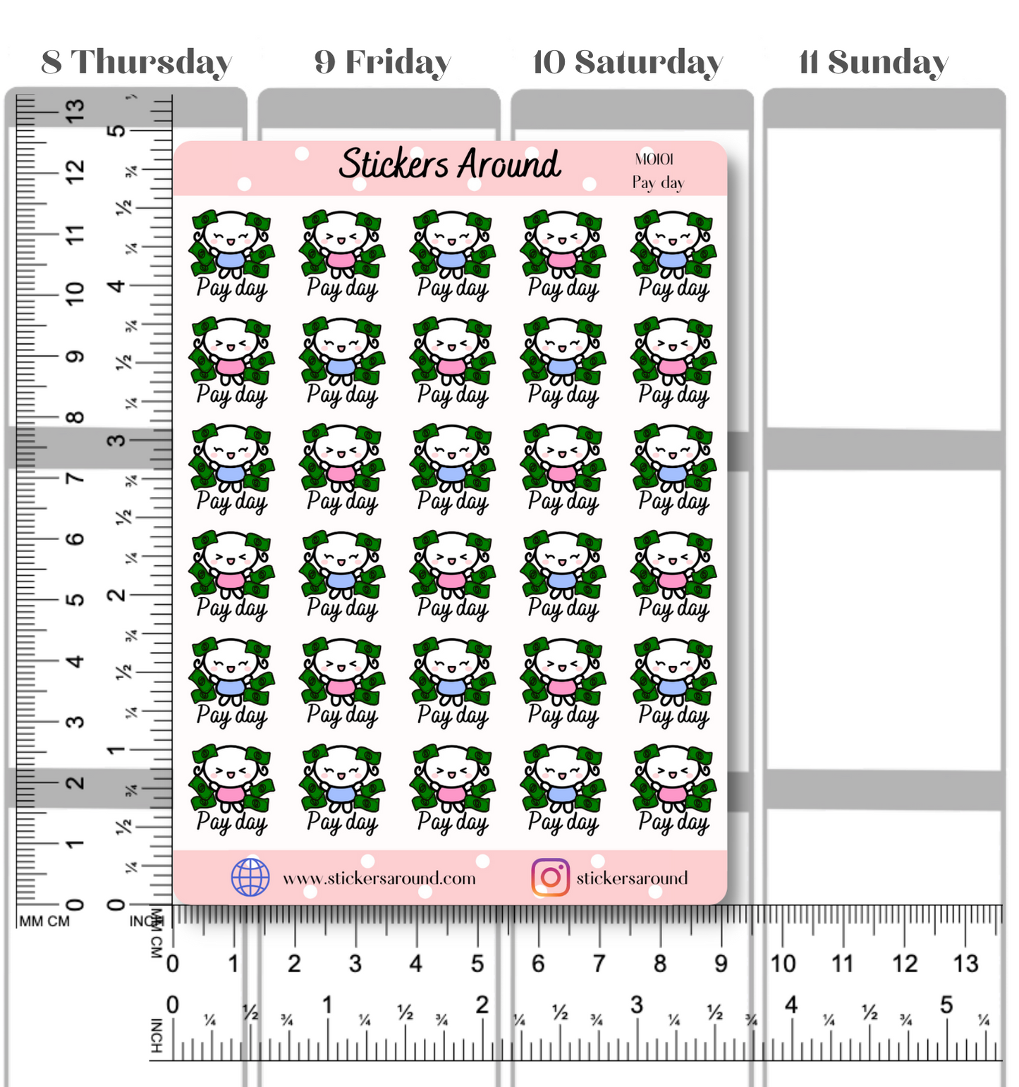 Payday Planner stickers