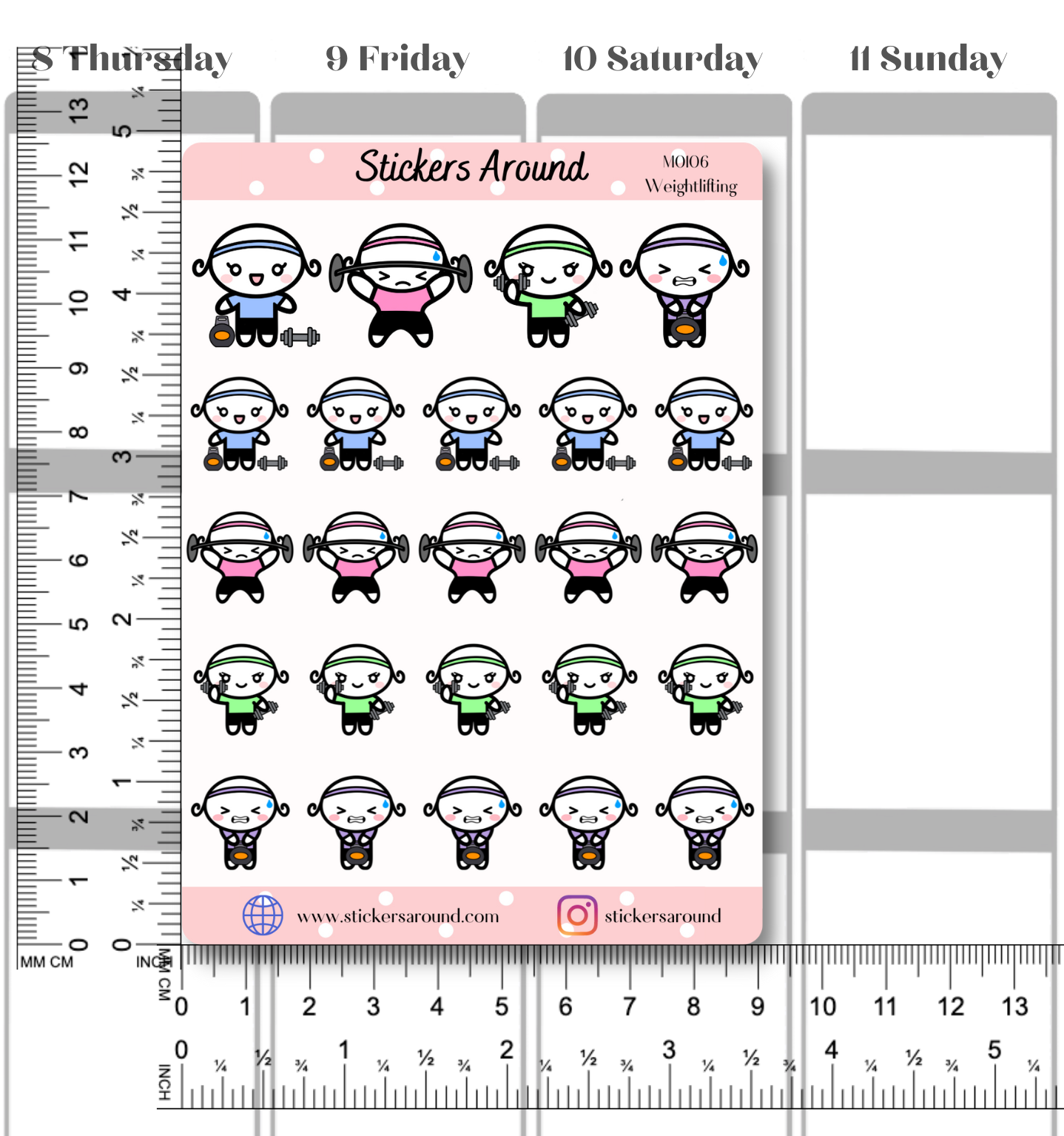 Weightlifting Planner Sticker