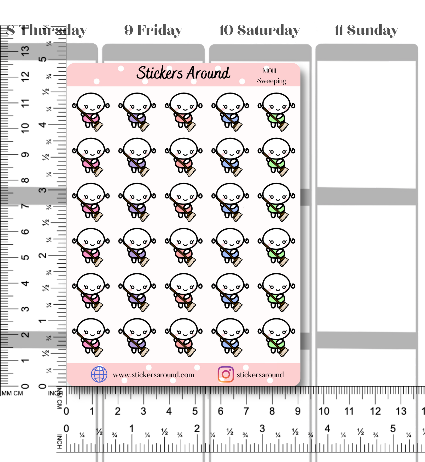 Sweeping Planner Sticker