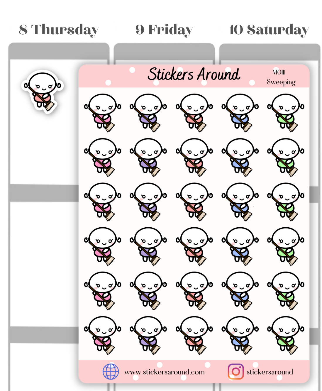Sweeping Planner Sticker