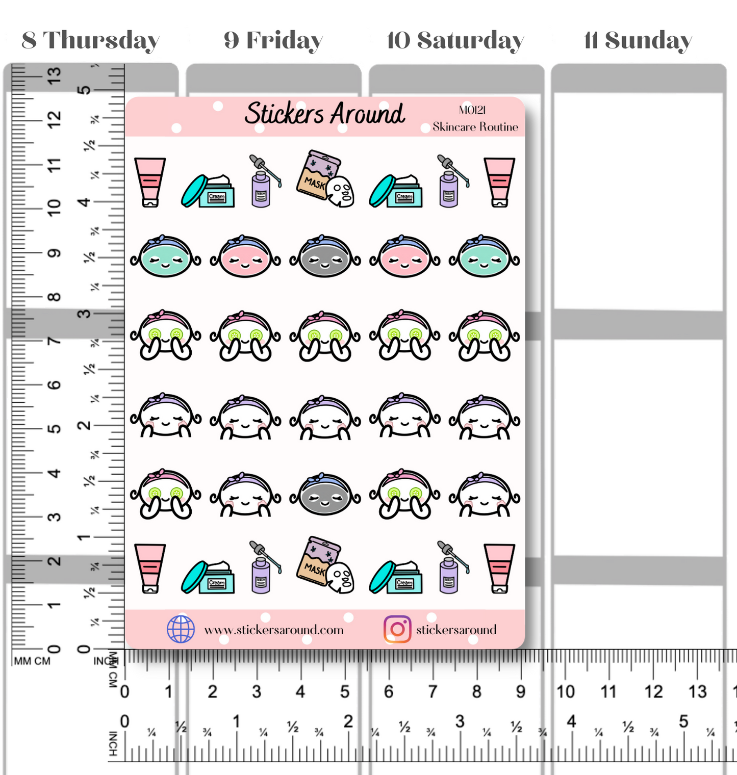 Skincare Routine Planner Sticker