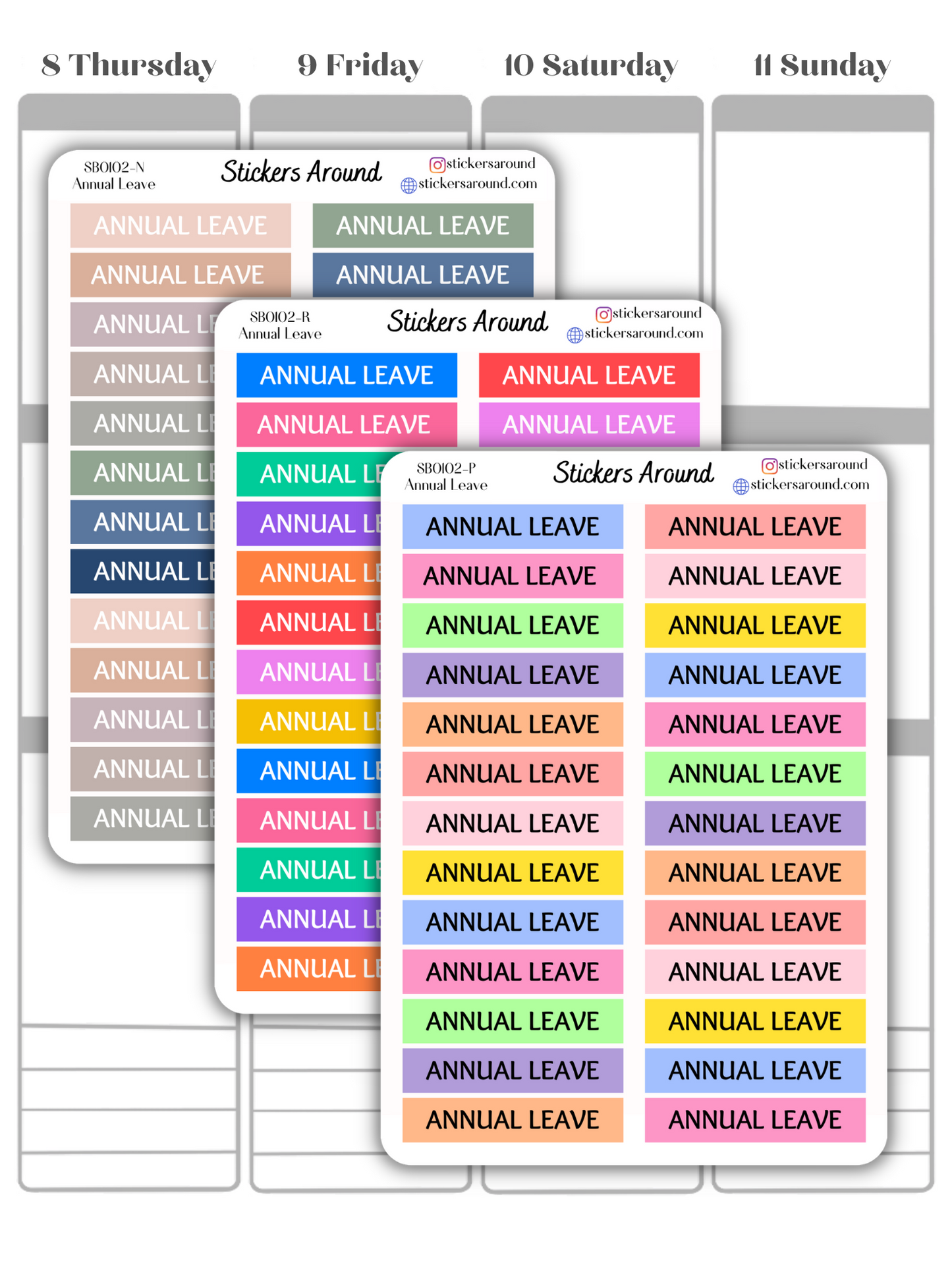 Annual Leave Skinny Header Sticker