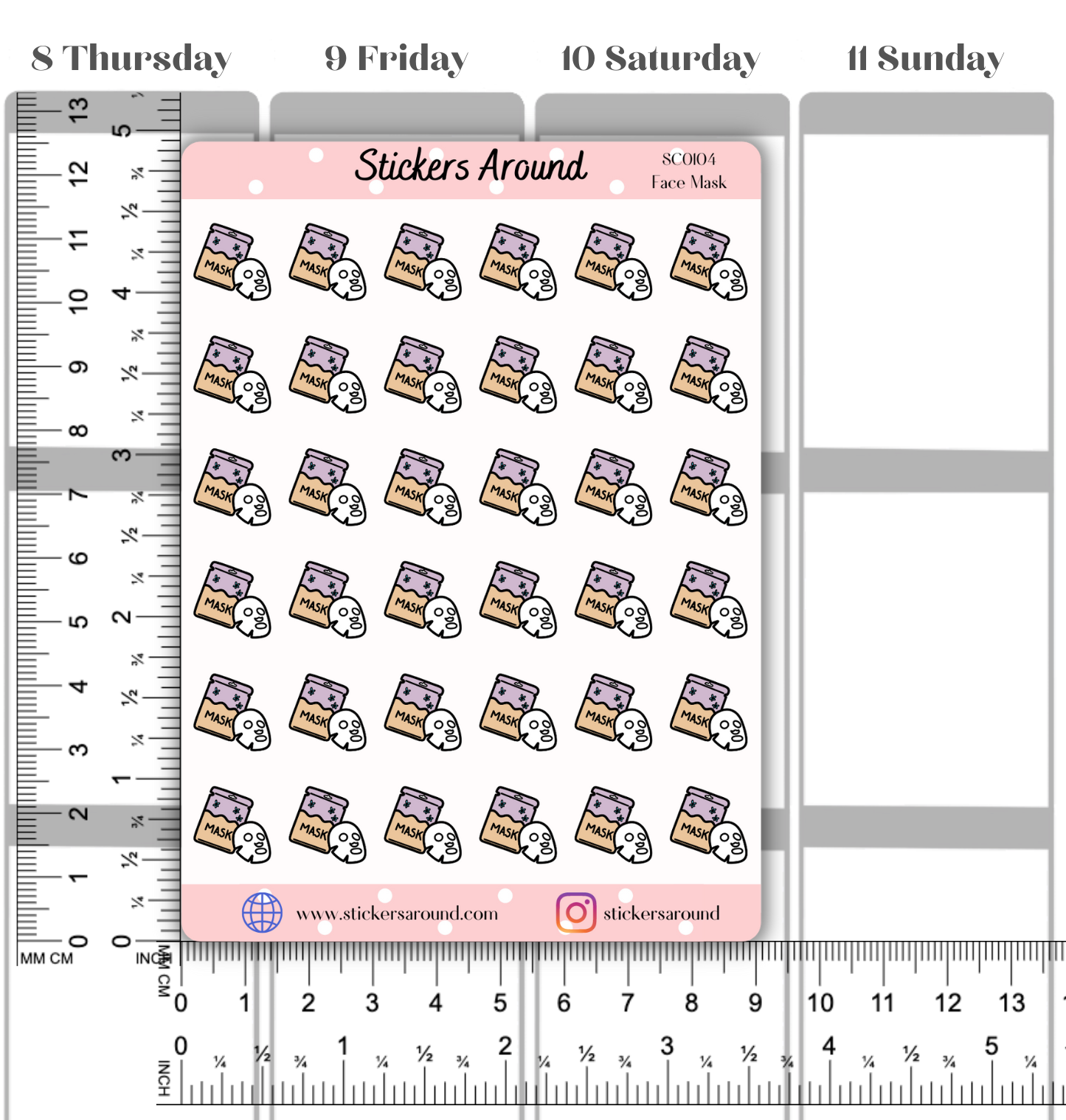 Face Mask Icon Planner Sticker