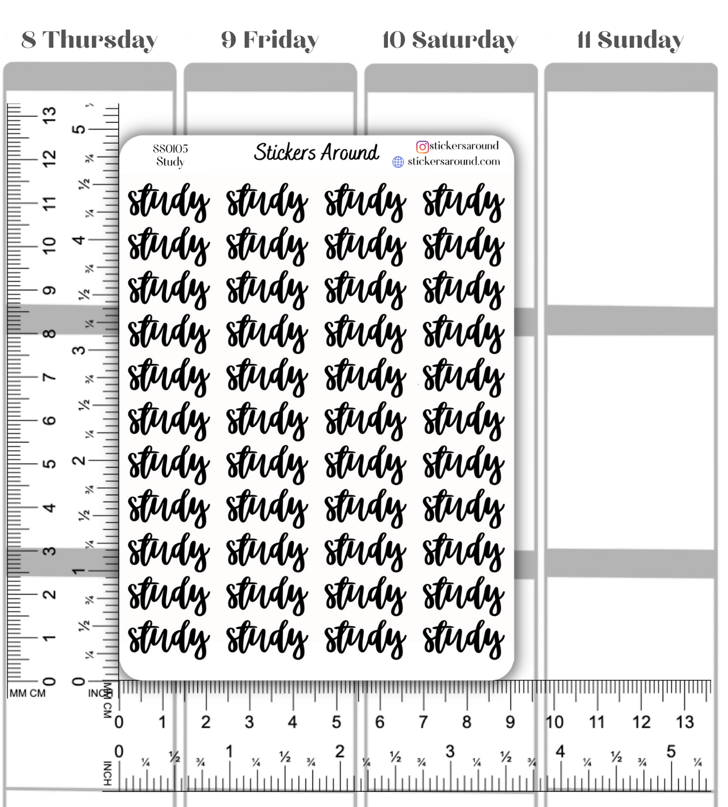 Study Script Planner Sticker
