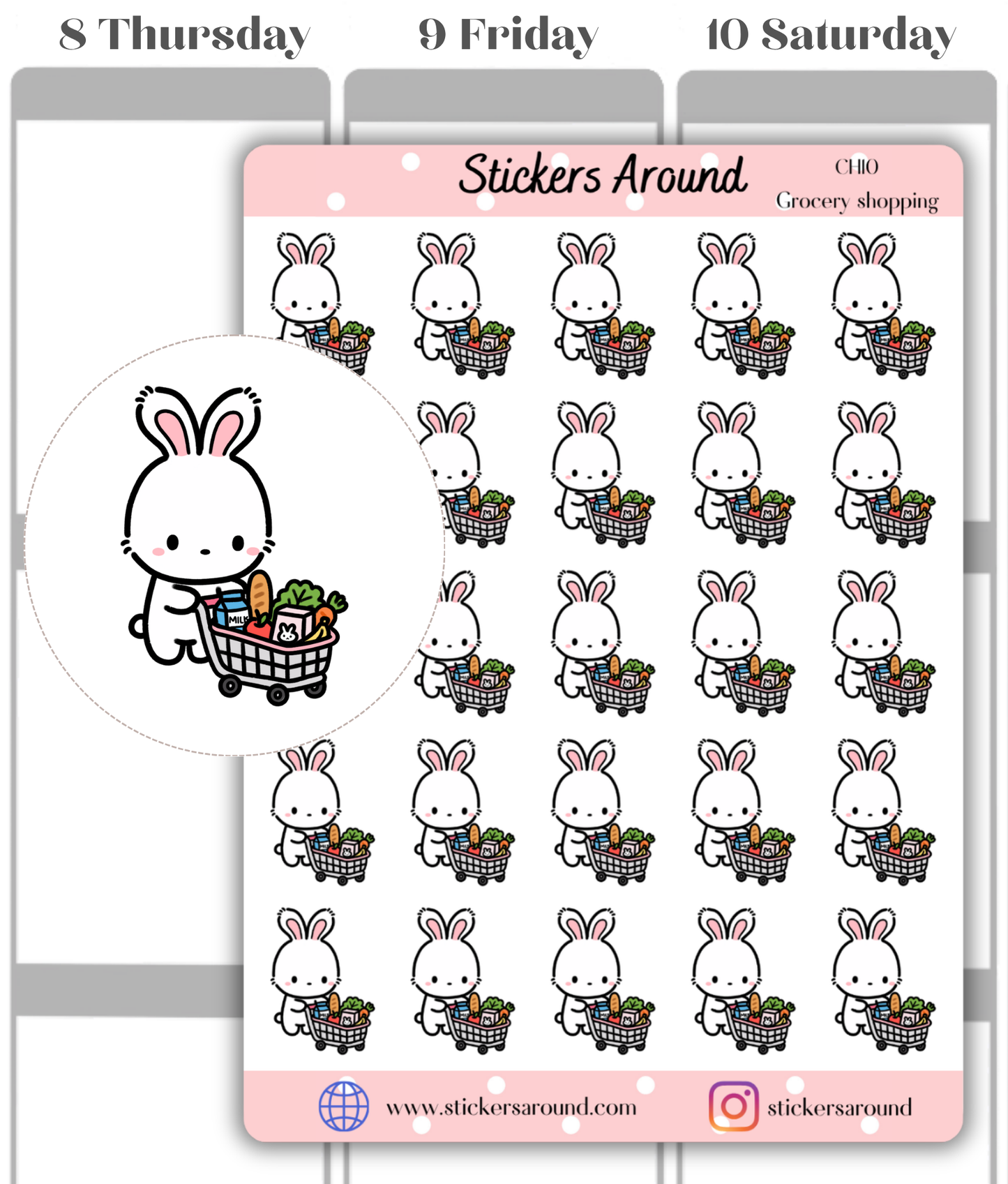 Grocery Shopping Planner Stickers