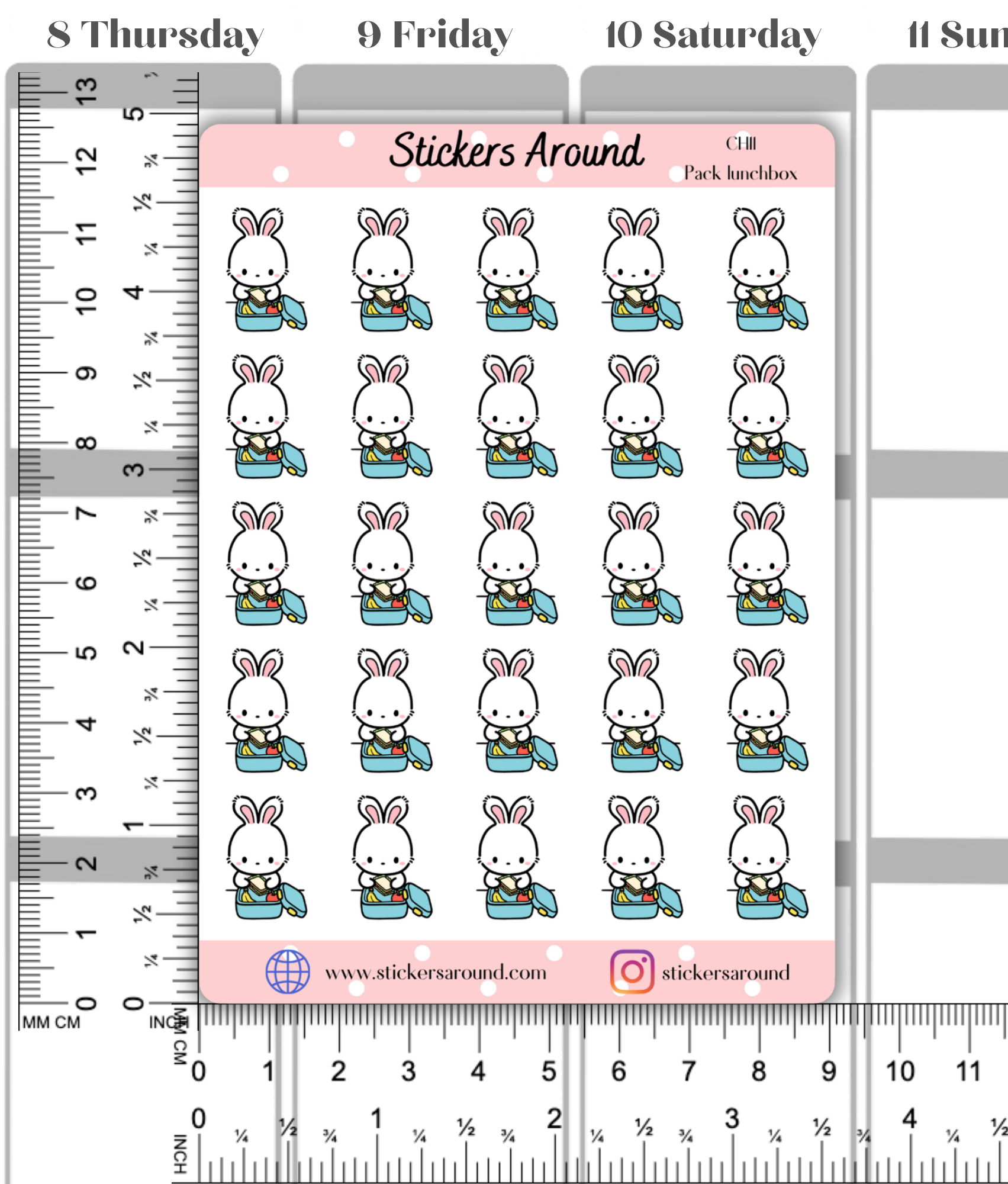 Pack Lunchbox Planner Stickers