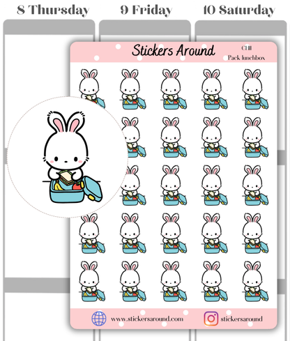 Pack Lunchbox Planner Stickers