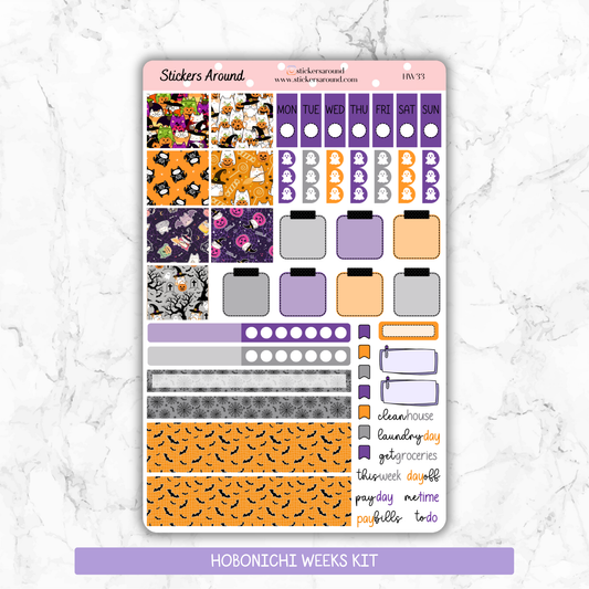 Halloween Cat - Hobonichi Weeks Planner Stickers