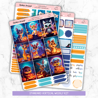 Spookily Cute Halloween Animals Vertical Weekly Kit (New Format)