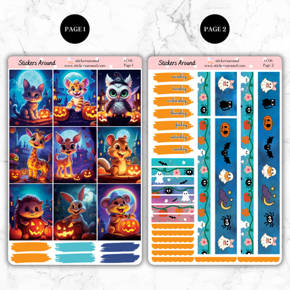 Spookily Cute Halloween Animals Vertical Weekly Kit (New Format)