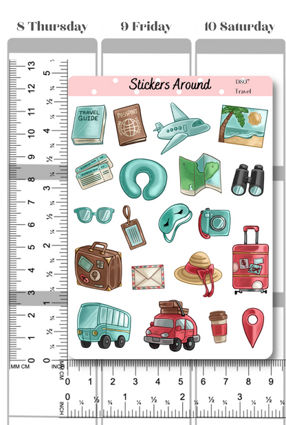 Travel Decorative Sticker Sheet