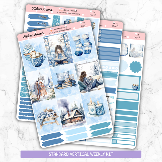 Blue Winter Vertical Weekly Kit (New Format)