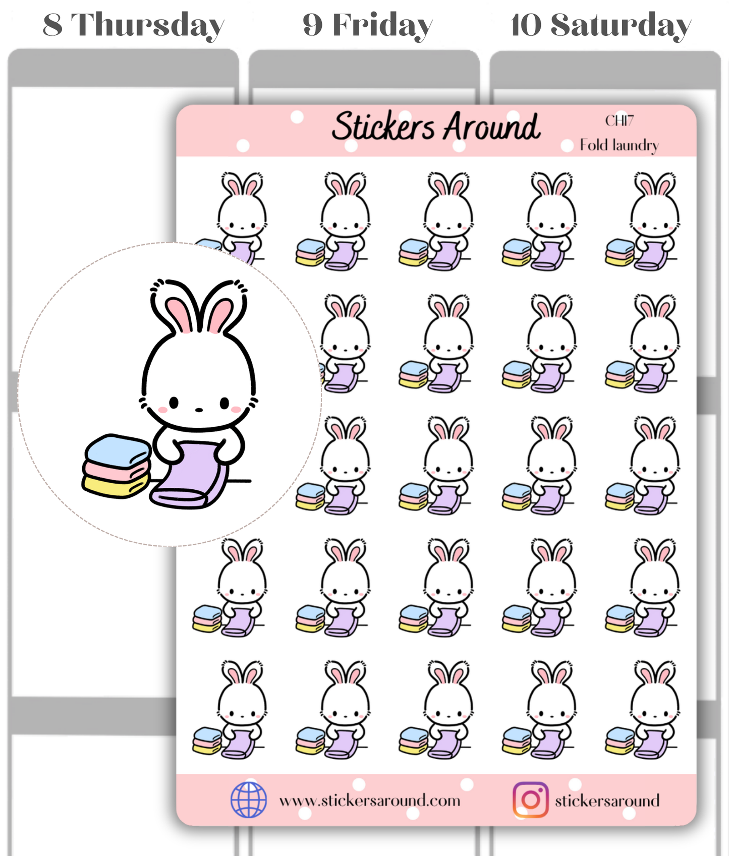 Fold Laundry Planner Sticker
