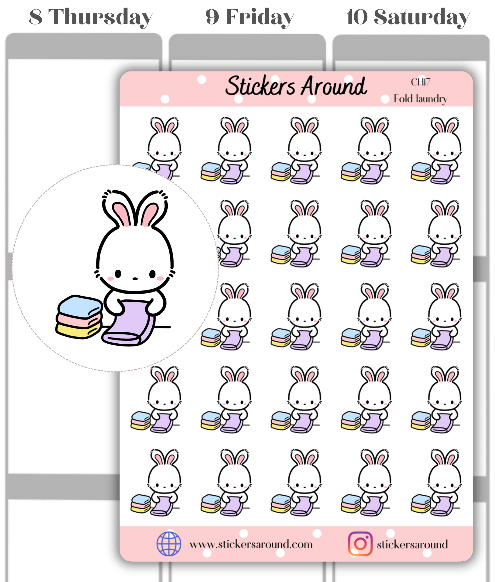 Fold Laundry Planner Sticker