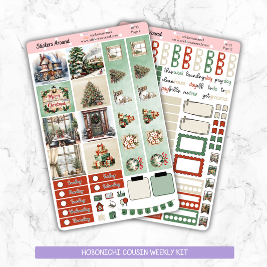 Classic Christmas Hobonichi Cousin Weekly Kit (New format)