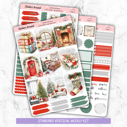 Christmas Vibes - Vertical Weekly Kit Planner Stickers