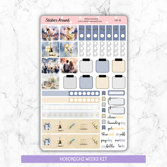 New Year - Hobonichi Weeks Planner Stickers