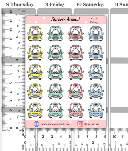 Car Driving Planner Sticker | Road trip Stickers
