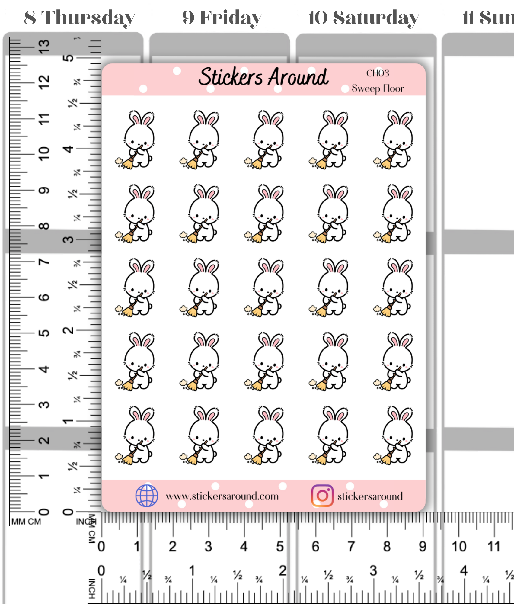 Broom & Sweeping Floor Planner Stickers