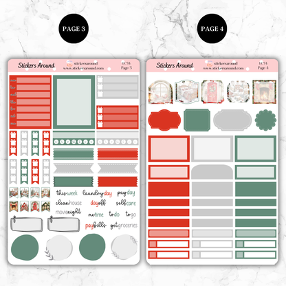 Christmas Vibes - Vertical Weekly Kit Planner Stickers