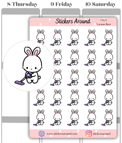 Vacuum floor Planner Stickers