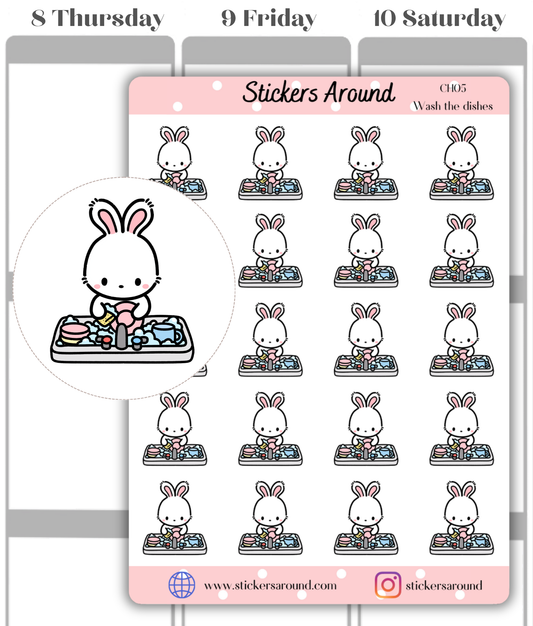Washing Dishes Planner Stickers