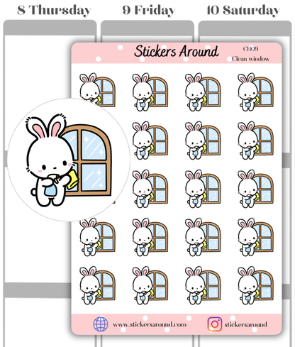 Window Cleaning Planner Stickers