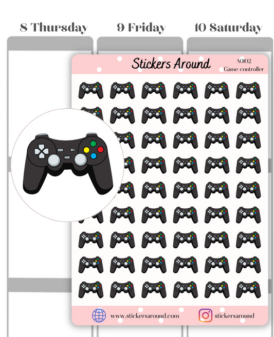 Video Game Controller Planner Stickers