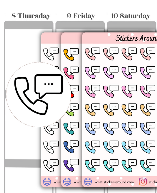 Phone Call Planner Stickers