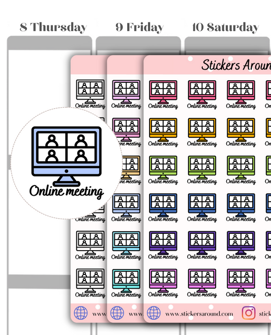 Online Meeting Planner Sticker