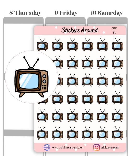 TV Icon Planner Sticker