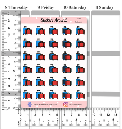 Travel Suitcase Planner Sticker