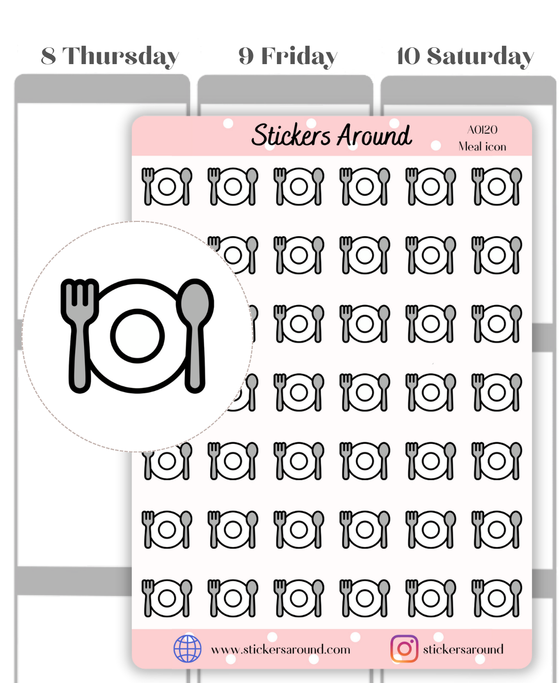 Meal Icon Planner Sticker