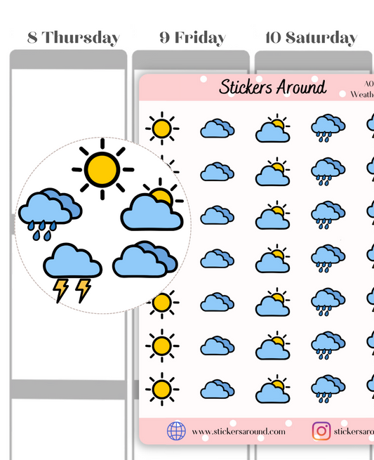 Weather Icon Planner Stickers