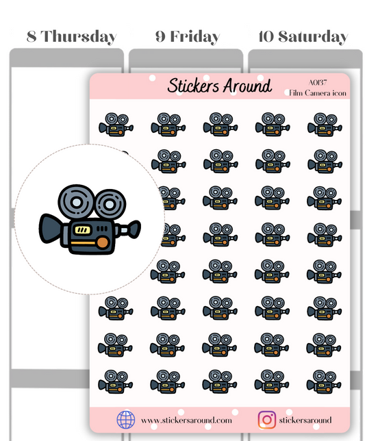 Film Camera Icon Planner Sticker