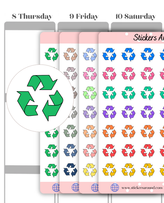 recycle recycling planner sticker