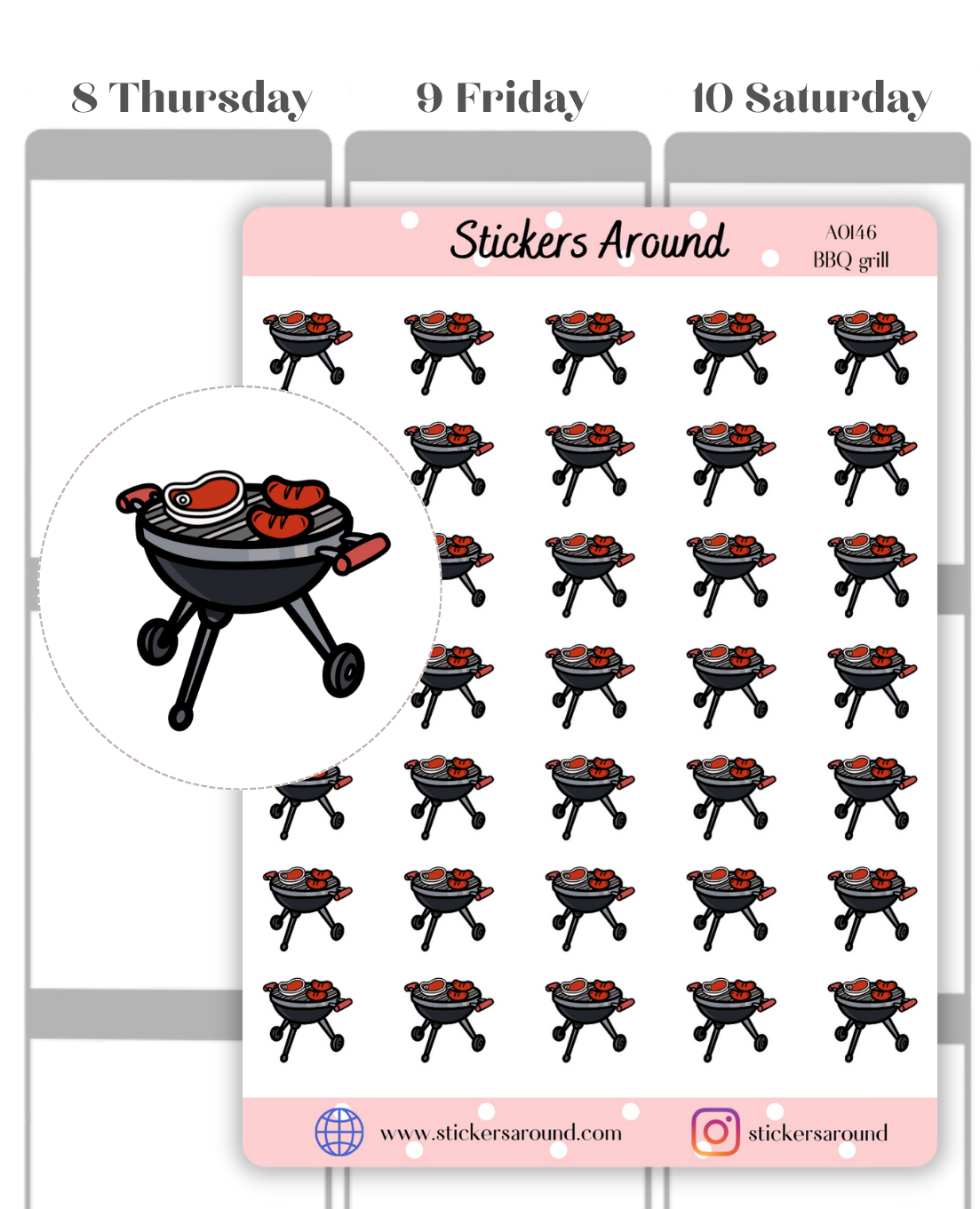 BBQ PLANNER STICKER, BARBECUE, BARBEQUE