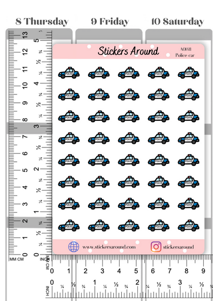 Police Car Icon Planner Sticker