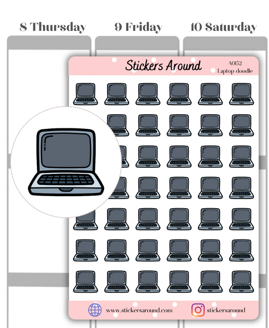 laptop planner sticker