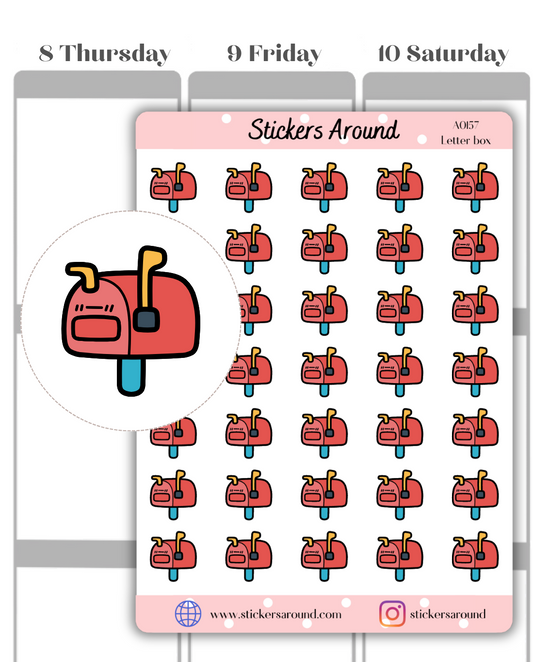 letter box planner sticker