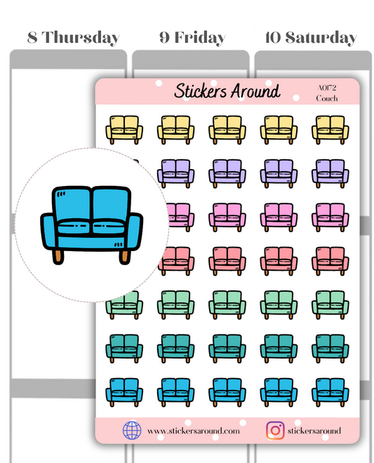 couch planner sticker