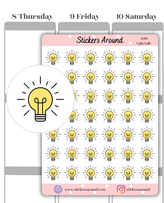 Light Bulb Planner Stickers