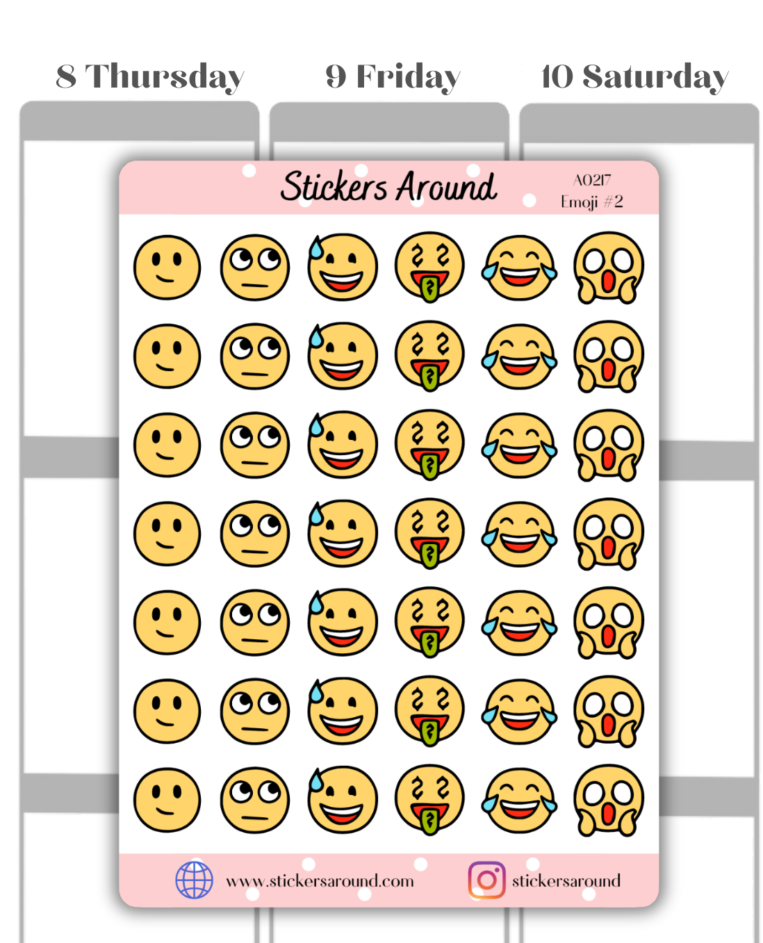 emoji planner stickers