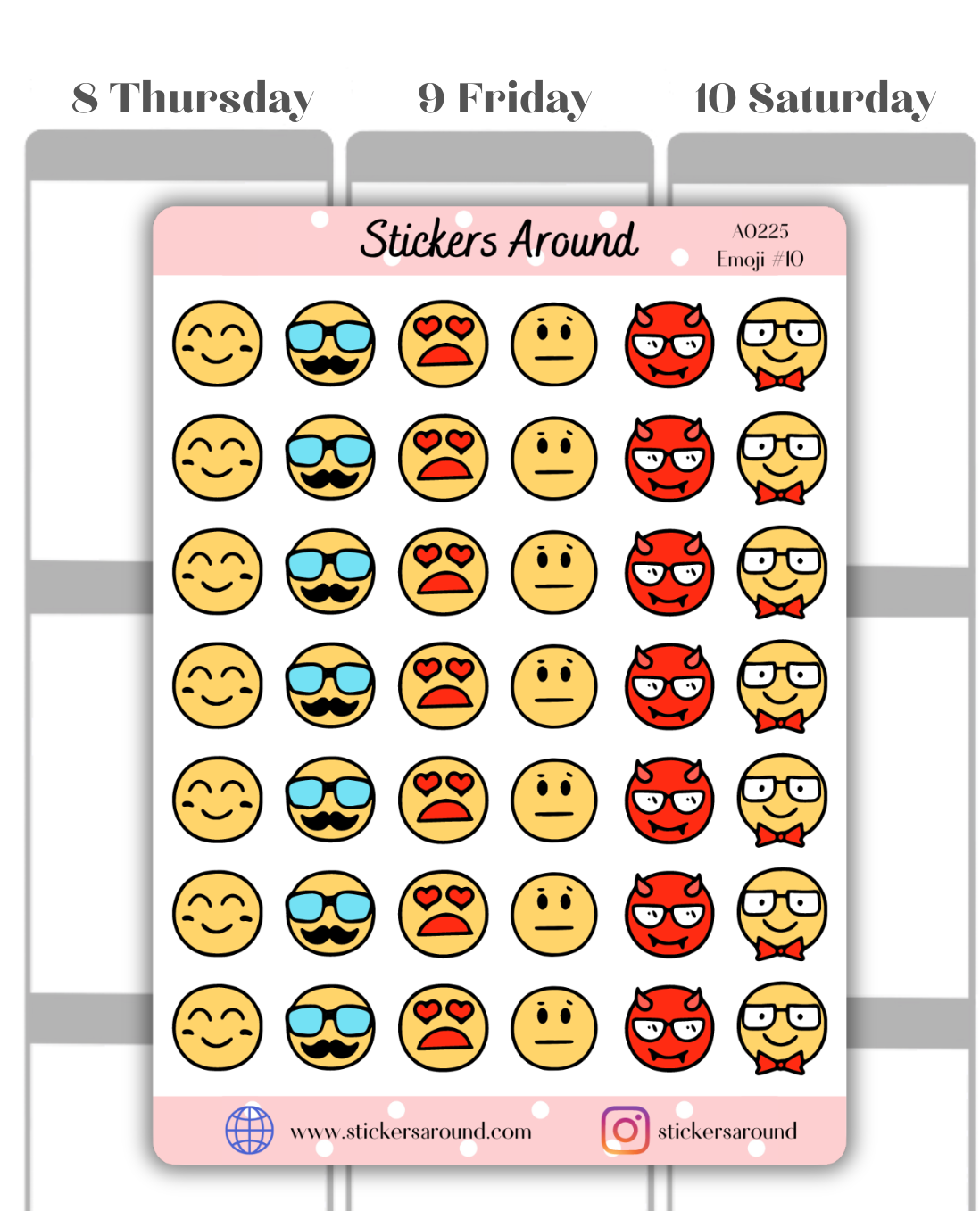 emoji planner stickers